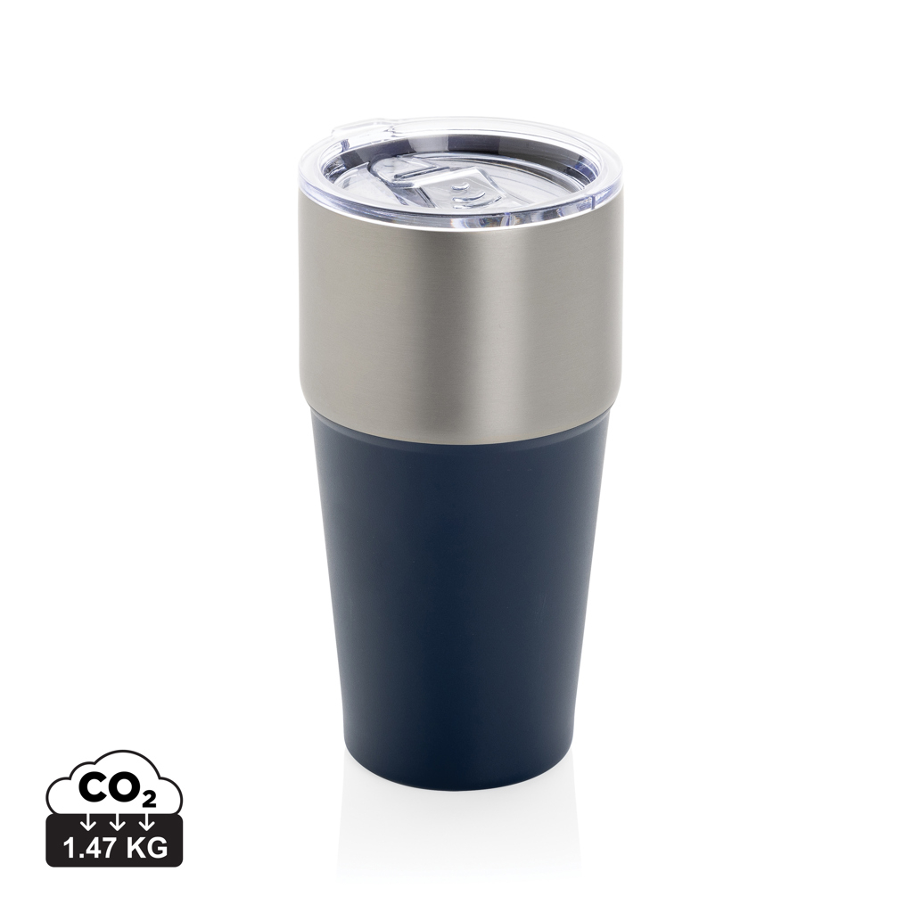 Mug personnalisable 500ml en acier recyclé certifié RCS Fluid Bleu marine